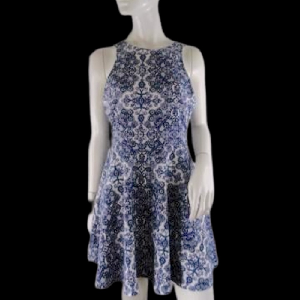 Aeropostal Sleeveless white & purple flower dress